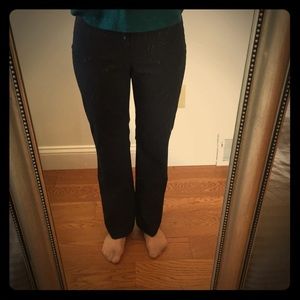 Black pin stepped dress pants